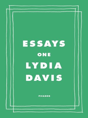 cover image of Essays One